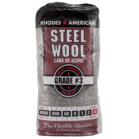 Rhodes American 3 Grade Coarse Steel Wool Pad 12 pk