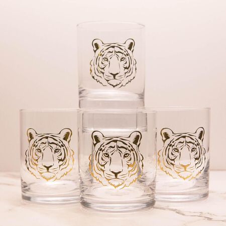 The Royal Standard Tiger Rocks Glass Gift Set (Set of 4)