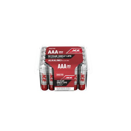 Ace AAA Alkaline Batteries 1.5 volts 30 pk