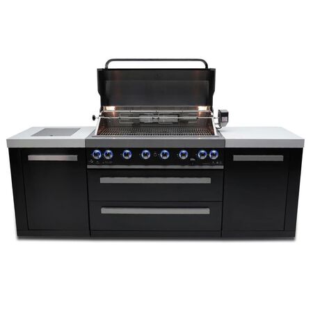 Mont Alpi MAI805-BSS 6 Burner Natural Gas/Propane Grill Black/Silver
