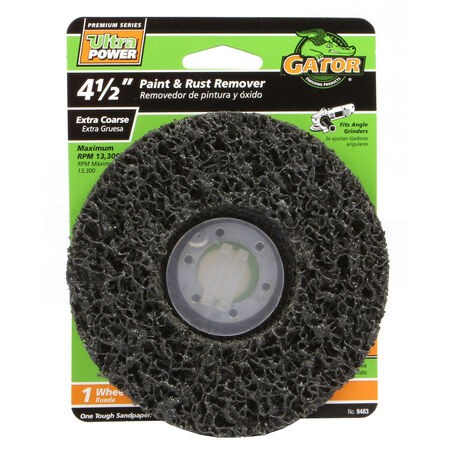 Gator 4.5 in. Silicon Carbide Center Mount Paint and Rust Remover Disc 60 Grit Coarse 1 pk