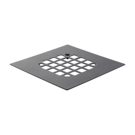Danco 4-1/4 in. Matte Black Square Stainless Steel Drain Cover