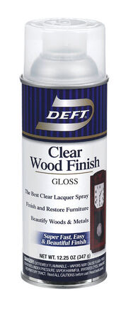 Deft Gloss Clear Oil-Based Wood Finish Lacquer Spray 11.5 oz