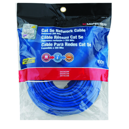 Monster Blue 100 ft. L Category 5E Networking Cable