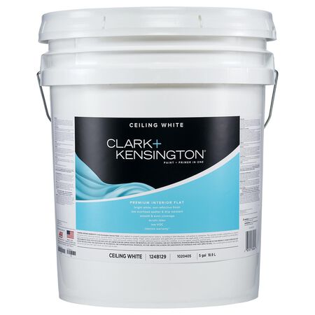 Clark+Kensington Flat Ceiling White Premium Paint Interior 5 gal