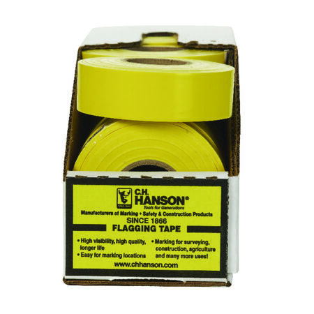 C.H. Hanson 300 ft. L X 1.2 in. W Plastic Flagging Tape Yellow