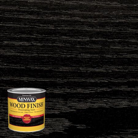 Minwax Wood Finish Semi-Transparent True Black Oil-Based Penetrating Wood Finish 0.5 pt
