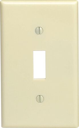 Leviton Ivory 1 gang Thermoset Plastic Toggle Wall Plate 1 pk