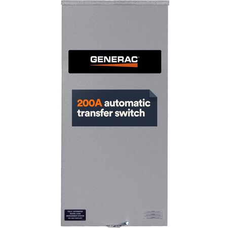Generac RXSW200A3 200 Amp Single Phase Generator Automatic Transfer Switch - Service Entrance Rated - NEMA 3R Outdoor Rated Aluminum Enclosure - Power Management for Indoor and Outdoor Use