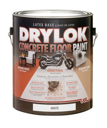 Drylok Floor Paint Low Sheen White 1 gal.