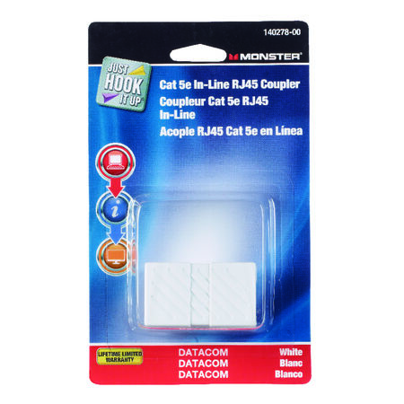 Monster Just Hook It Up 0 ft. L Category 5E In-Line Coupler