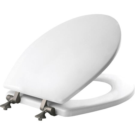 Bemis Slow Close Round White Molded Wood Toilet Seat