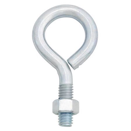 Hampton 3/8 in. X 3 in. L Zinc-Plated Steel Eyebolt Nut Included