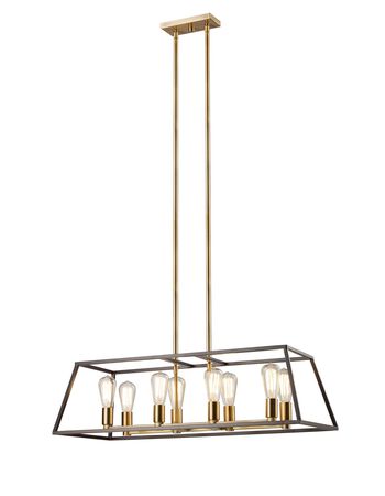 8 Light 14 inch Rubbed Oil Bronze Pendant Chandelier Light