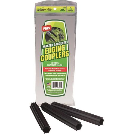 Master Mark Master Gardener 4 in. H Plastic Black Edging Coupler Kit