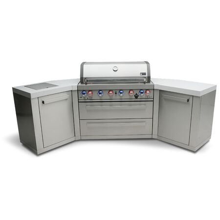 Mont Alpi 6-Burner island with 45-degree corners