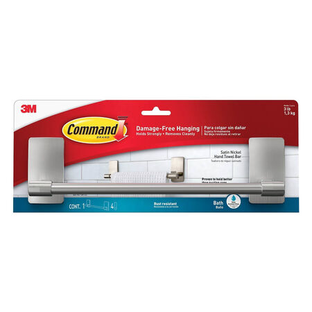 3M Command Medium Plastic Hand Towel Bar 11-3/4 in. L 1 pk