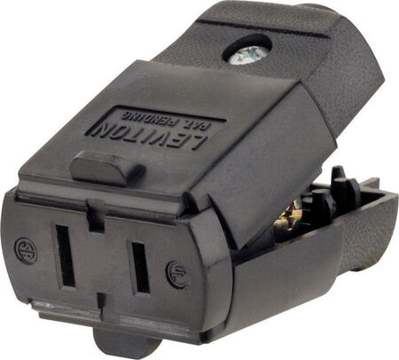 Leviton Commercial and Residential Thermoplastic Ground/Straight Blade Connector 1-15R