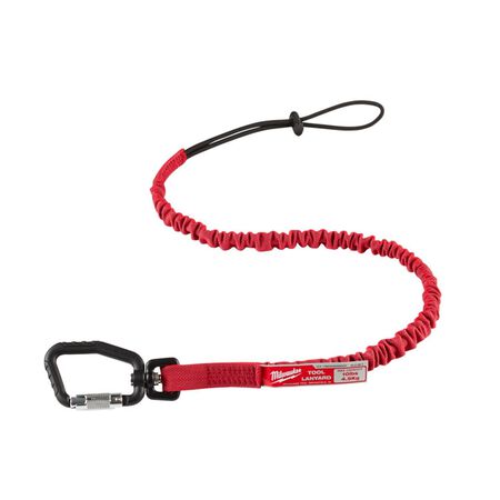 Milwaukee Nylon/Stainless Steel Red Locking Tool Lanyard 1 pk Milwaukee Nylon/Stainless Steel Red Locking Tool Lanyard 1 pk