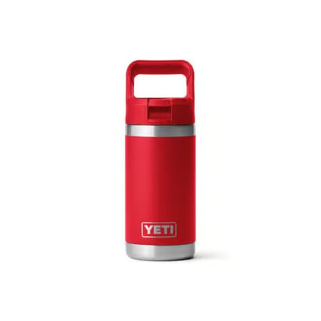 YETI Rambler Jr. 12 oz. Rescue Red BPA Free Insulated Kids Water Bottle w/Straw