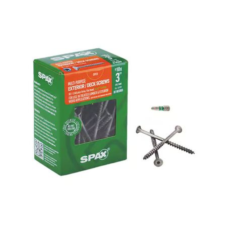 SPAX Multi-Material No. 10 Label X 3 in. L T-20+ Flat Head Serrated Construction Screws