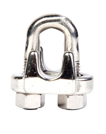Campbell 0.25 in. Dia. Polished Stainless Steel Wire Rope Clip 10 pk
