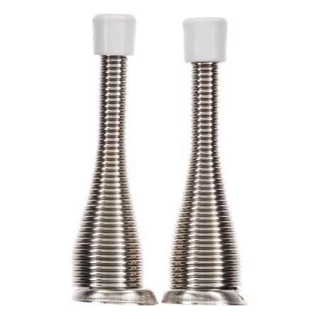 Ace 3 in. W Metal Satin Nickel Silver Spring Door Stop Mounts to door and wall 1/8 in.