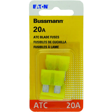 Bussmann 20 amps ATC Yellow Blade Fuse 5 pk