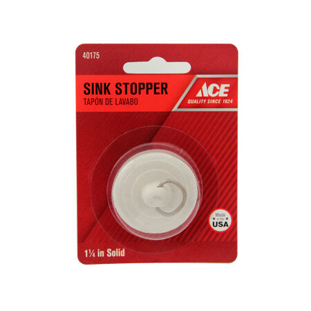Ace 1-1/4 in. White Rubber Sink Stopper