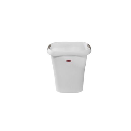 Rubbermaid 5.25 gal White Polypropylene Open Top Wastebasket