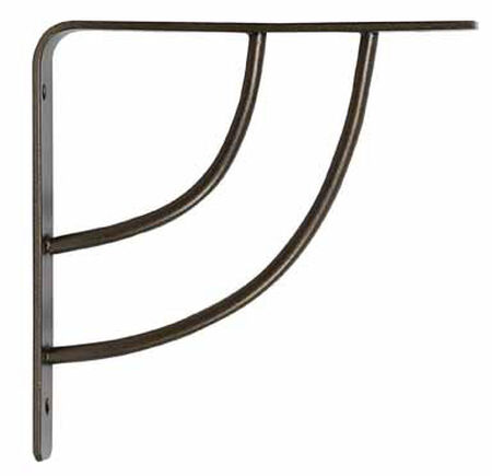 Knape & Vogt John Sterling Bronze Powder Coated Milano Shelf Bracket 6 in. L x 6 in. H