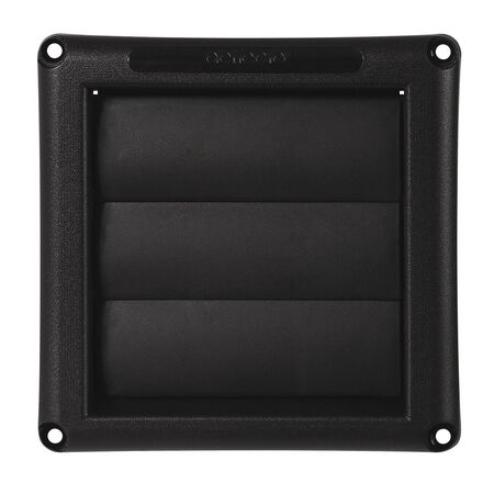 Ace Louvered 4 in. W X 4 in. L Black Resin Dryer Vent Hood