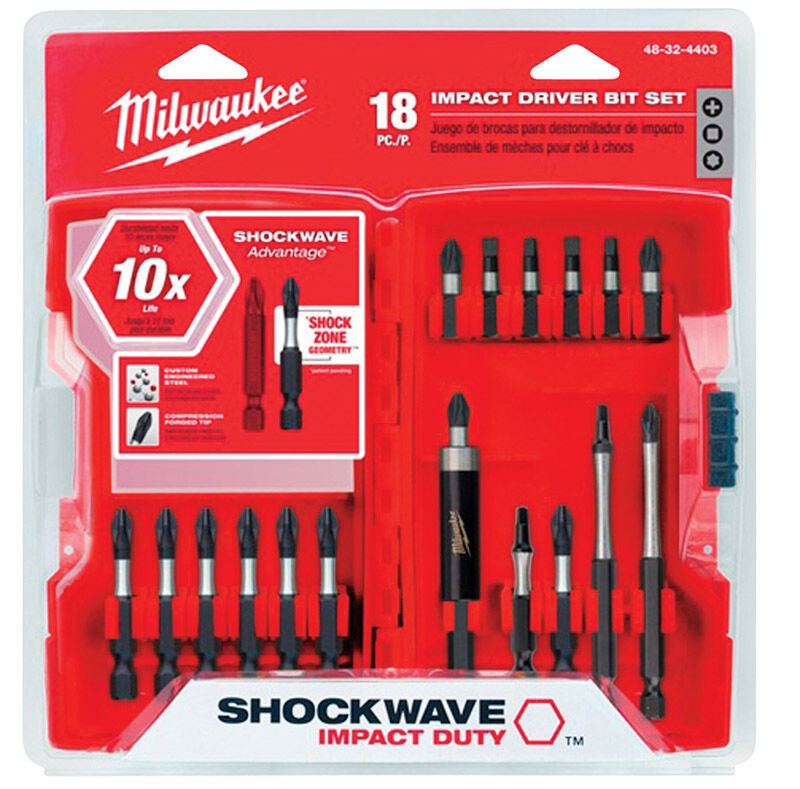 Milwaukee Shockwave Impact Driver Screwdriver Bit 1/4 in. Dia. x 3 in