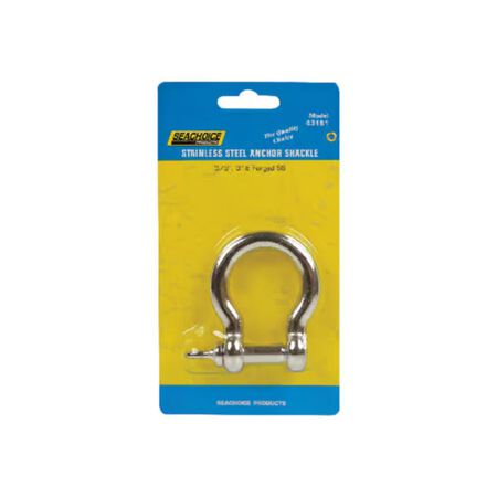 Seachoice Polished Stainless Steel 1 in. L x 3/8 in. W Shackle 1 Pack