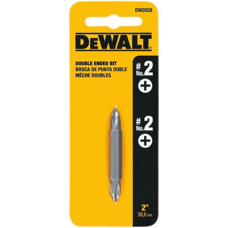 DeWalt Phillips #2 X 2 in. L Double-Ended Screwdriver Bit Heat-Treated Steel 1 pc