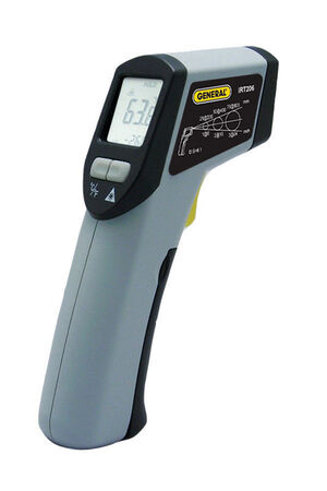 General 608 deg 8:1 Non-Contact Infrared Thermometer 5.98 in. L X 1.26 in. W Gray
