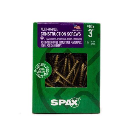 SPAX Multi-Material No. 10 in. X 3 in. L T-20+ Wafer Head Serrated Construction Screws