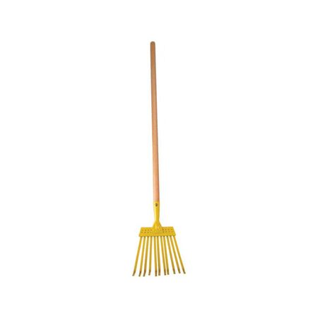 Rugg 31 in. 11 Tine Steel Leaf Rake Wood Handle