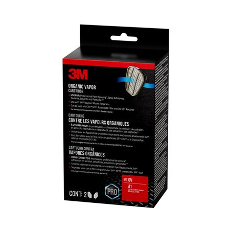 3M KN95 Sanding and Lead Paint Removal Replacement Cartridge 6000 Gray 1 pair