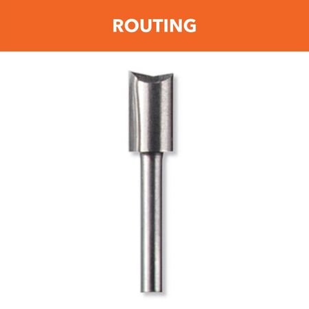 Dremel 1/4 in. D X 1/4 in. X 2-1/4 in. L High Speed Steel 1-Flute Straight Router Bit