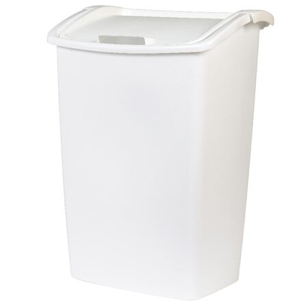 Rubbermaid 11.25 gal White Plastic Swing Out Wastebasket