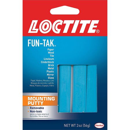 Loctite Fun-Tak Low Strength Synthetic Rubber Blue Mounting Putty 2 oz