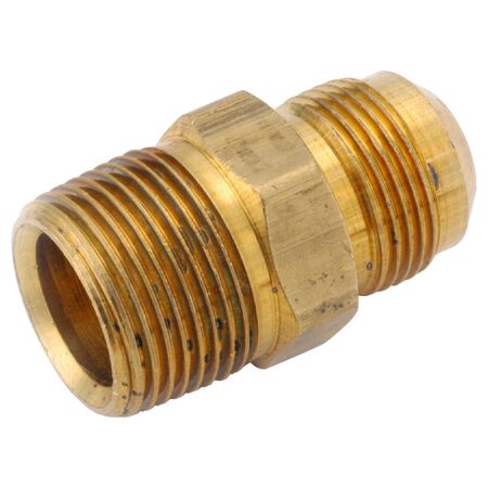 Anderson Metals 15/16 in. Male Flare 1/2 in. D MIP Gold Brass Gas Appliance Adapter
