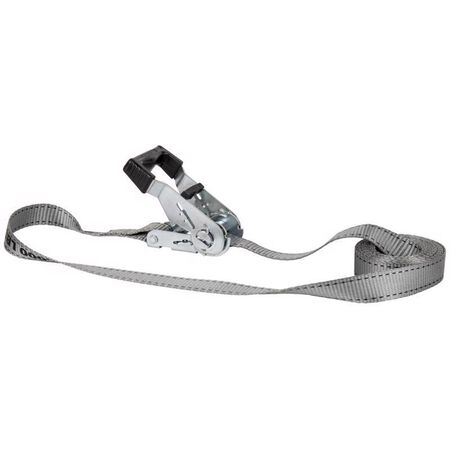 Keeper 1 in. W X 16 ft. L Gray Tie Down w/Ratchet 500 lb 1 pk