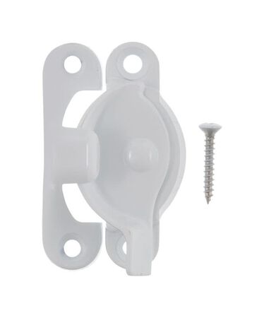 Ace White Chrome Sash Lock 1 pk
