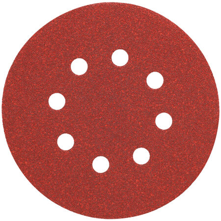 5" 8 Hole 120 Grit Hook and Loop Random Orbit Sandpaper (25 pack)