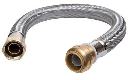 SharkBite 3/4 in. Push Fit X 3/4 in. D FIP 18 in. Stainless Steel Supply Line