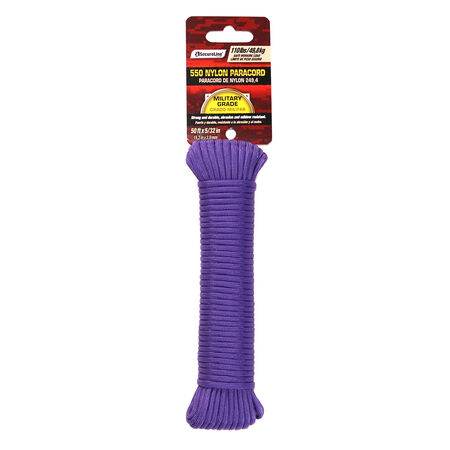 SecureLine 5/32 in. D X 50 ft. L Purple Braided Nylon Paracord