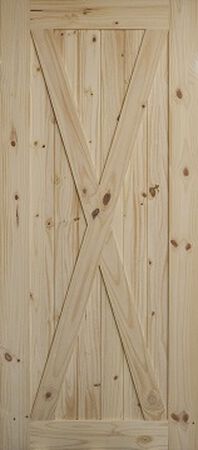Barn Door X-Pattern 36" x 84" x 1-3/8" (Door Only)