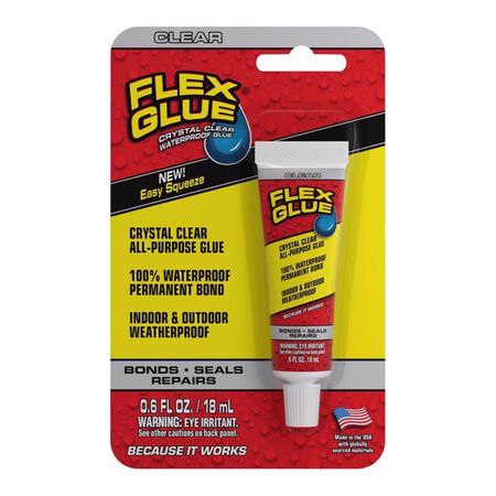 Flex Seal Family of Products Clear Rubberized Waterproof Adhesive 0.6 oz
